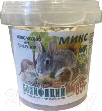 Изображение товара Лакомство для грызунов Бонифаций Микс (65г)