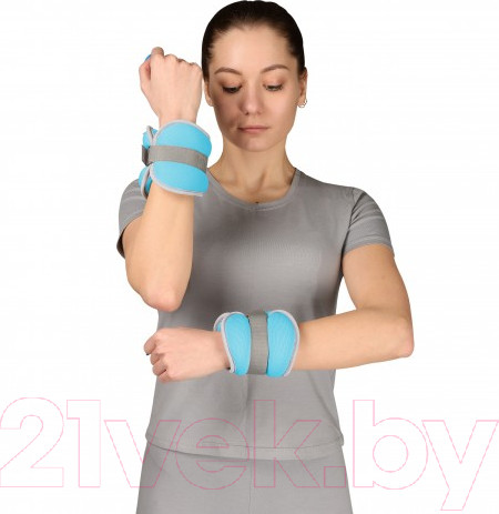 Изображение товара Комплект утяжелителей Indigo Sport Фитнес SM-402 (2x1.5кг, голубой)