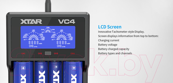 Изображение товара Зарядное устройство для аккумуляторов XTAR VC4