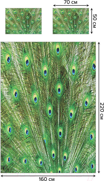Изображение товара Набор текстиля для спальни JoyArty bcsl_12569 (160x220)