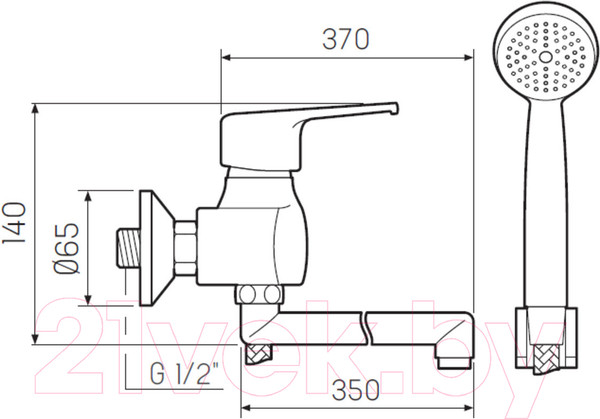 Изображение товара Смеситель РМС SL50-006E-1