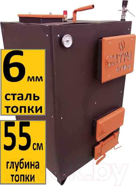 Изображение товара Твердотопливный котел Татра КТ30-НЛ1 (левое подключение, одноконтурный, сталь 6мм)