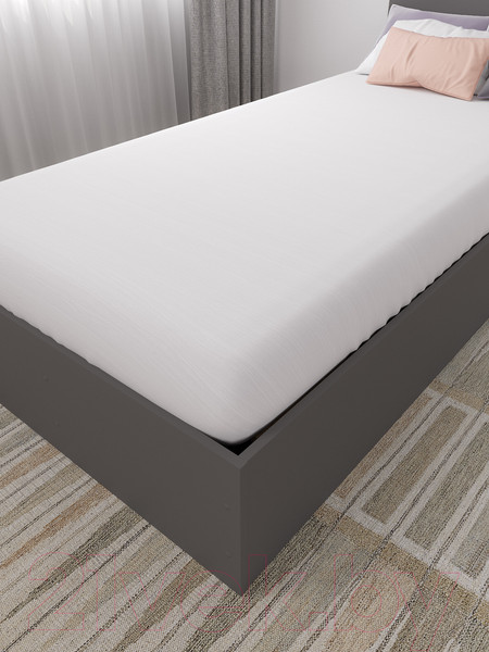 Изображение товара Односпальная кровать ДСВ Мори КРМ 900.1/2 (графит)