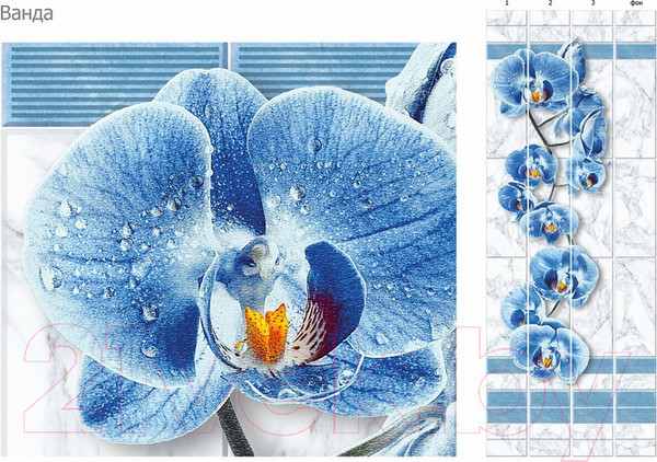 Изображение товара Панель ПВХ КронаПласт Unique Ванда (2700x250x8мм)