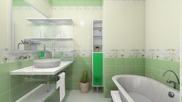 Изображение товара Панель ПВХ КронаПласт Unique Капли росы зелень (2700x250x8мм)