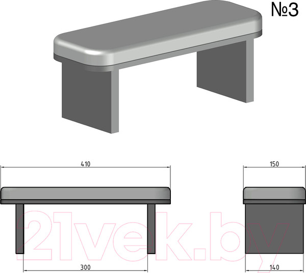 Изображение товара Подставка для маникюра ОМурМебель №3 (черный)