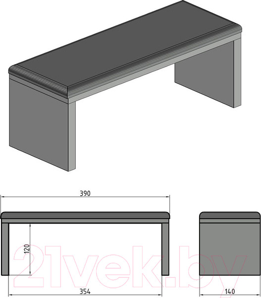 Изображение товара Подставка для маникюра ОМурМебель Эконом (красный)