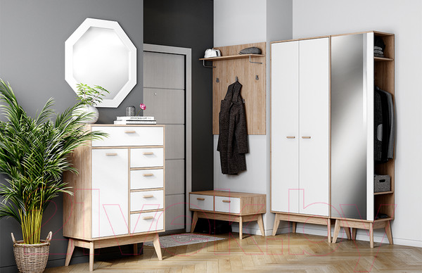 Изображение товара Зеркало Мебельград Калгари (белый матовый)