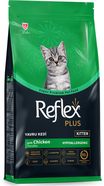 Изображение товара Сухой корм для кошек Reflex Plus для котят с курицей (15кг)