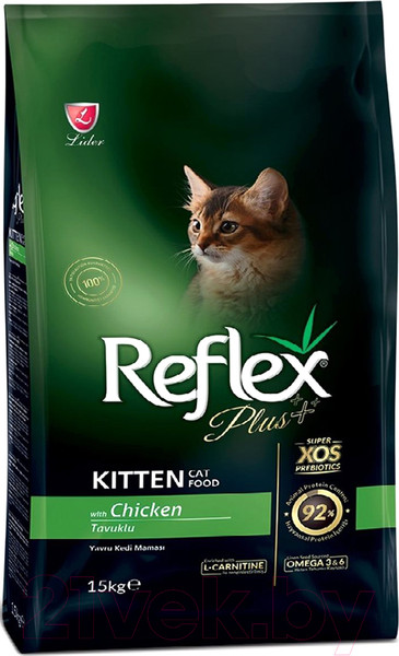 Изображение товара Сухой корм для кошек Reflex Plus для котят с курицей (15кг)