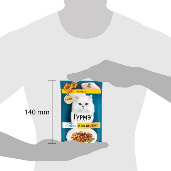 Изображение товара Влажный корм для кошек Гурмэ Перл желе де-люкс с курицей (75г)