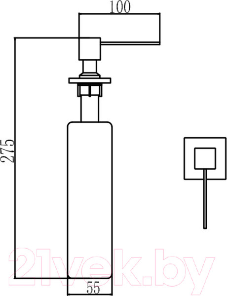Изображение товара Дозатор встраиваемый в мойку Savol S-ZY002H