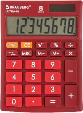 Изображение товара Калькулятор Brauberg Ultra-08-WR / 250510 (бордовый)