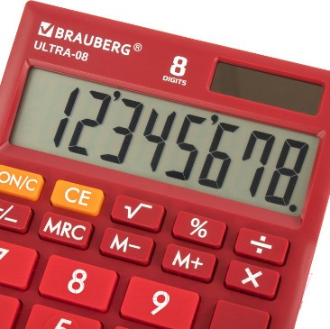 Изображение товара Калькулятор Brauberg Ultra-08-WR / 250510 (бордовый)