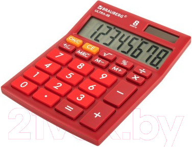 Изображение товара Калькулятор Brauberg Ultra-08-WR / 250510 (бордовый)