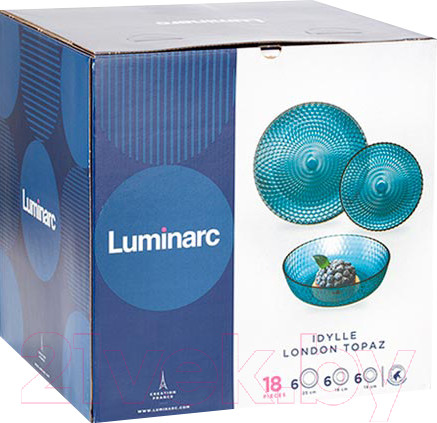 Изображение товара Набор тарелок Luminarc Идиллия Лондон Топаз / Q4077 (18шт)