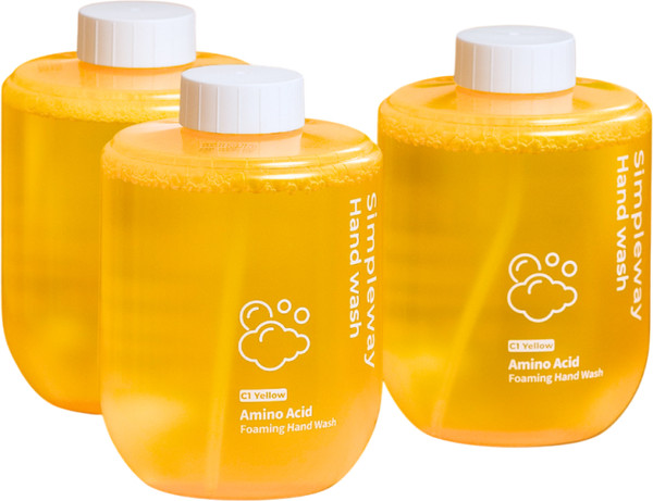 Изображение товара Мыло-пена Simpleway Комплект сменных блоков с моющим средством для диспенсера (3шт, желтый)