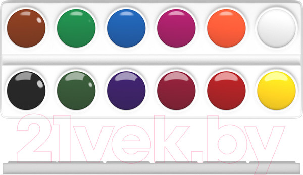 Изображение товара Акварельные краски Erich Krause Basic Light Pack / 53753 (12цв)