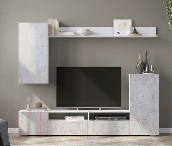 Изображение товара Стенка NN мебель МГС 4 (белый/цемент светлый)