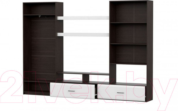 Изображение товара Стенка NN мебель МГС 7 исп 1 (дуб венге/белый глянец)