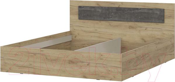 Изображение товара Каркас кровати NN мебель МСП 1 160x200 (дуб золотой/камень темный)