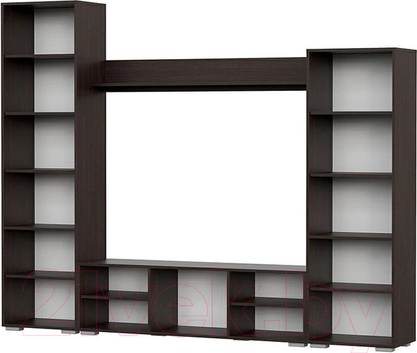 Изображение товара Стенка NN мебель МГС 6 исп 1 (венге/белый глянец)