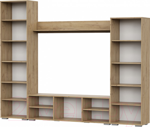 Изображение товара Стенка NN мебель МГС 6 исп 1 (дуб золотой/белый глянец)