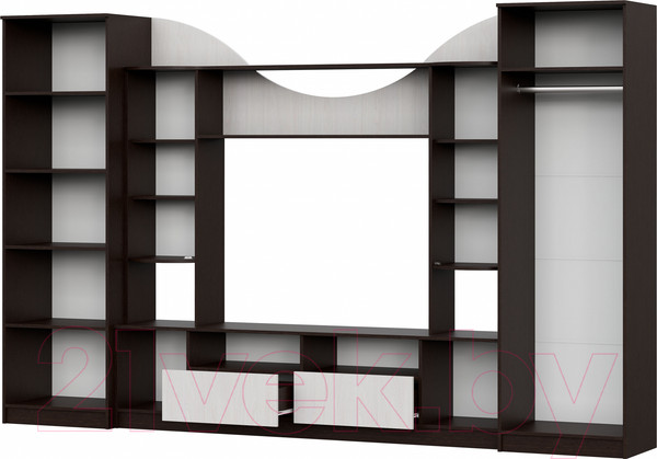 Изображение товара Стенка NN мебель МГС 8 исп 1 (дуб венге/ясень анкор светлый)