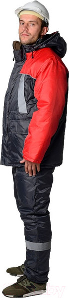 Изображение товара Комплект рабочей одежды ТД Артекс Балтика утепленный (р-р 56-58/170-176, Оксфорд, серый/красный)