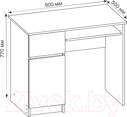 Изображение товара Письменный стол ДСВ Мори левый МС-1 (графит)