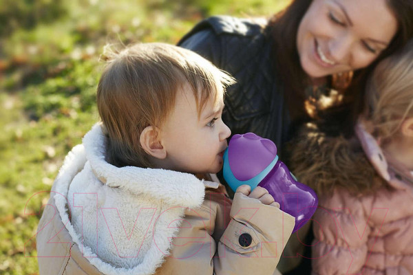 Изображение товара Поильник Philips AVENT С трубочкой / SCF796/02 (200мл, фиолетовый/бирюзовый)