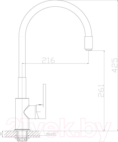 Изображение товара Смеситель Rossinka Silvermix Z35-35U (черный)