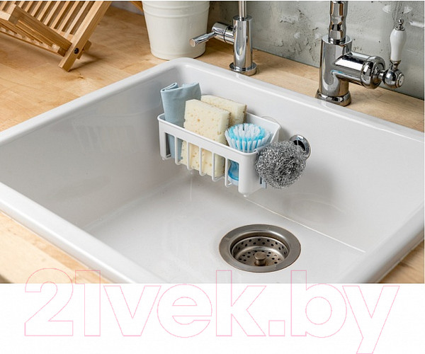 Изображение товара Органайзер для раковины Econova Helper на присосках / 433226916 (белый)