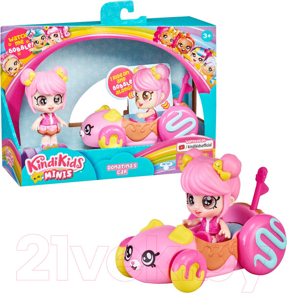 Изображение товара Кукла с аксессуарами Kindi Kids Донатина с машинкой / 39759