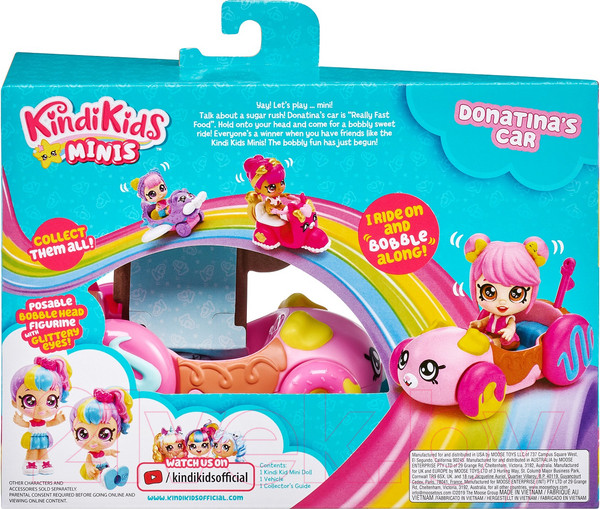 Изображение товара Кукла с аксессуарами Kindi Kids Донатина с машинкой / 39759