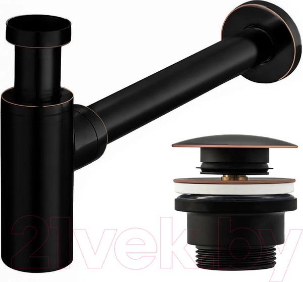 Изображение товара Сифон REA Click Clack A8536 (черный состареный)