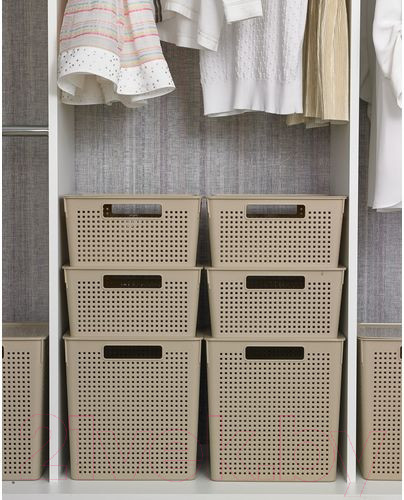 Изображение товара Корзина Violet Лофт с крышкой / 6923120 (23л, латте)