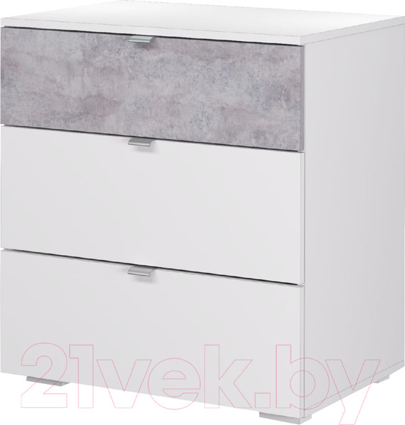 Изображение товара Комод Аквилон Акцент №9 700 (белое сияние/цемент светлый)