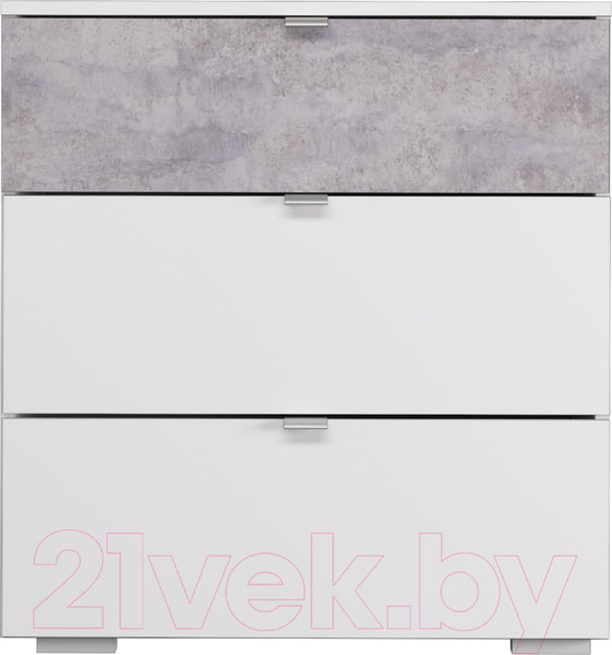 Изображение товара Комод Аквилон Акцент №9 700 (белое сияние/цемент светлый)