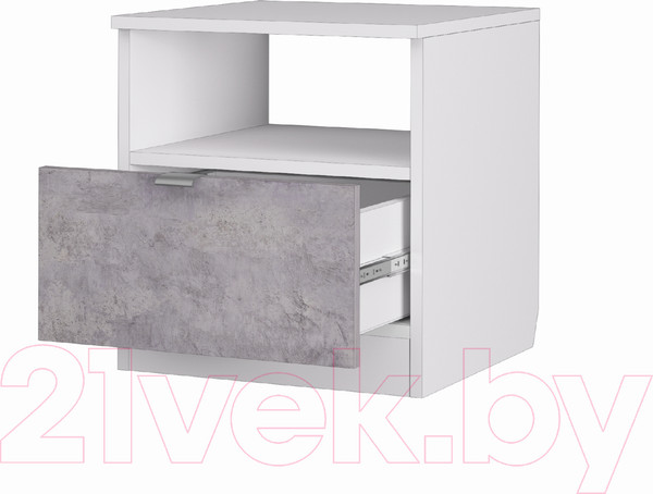 Изображение товара Тумба Аквилон Акцент №13 400 (белое сияние/цемент светлый)