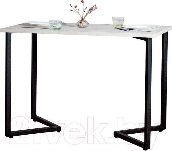 Изображение товара Обеденный стол Millwood Лофт Лондон Л 120x70x75 (дуб белый Craft/металл черный)