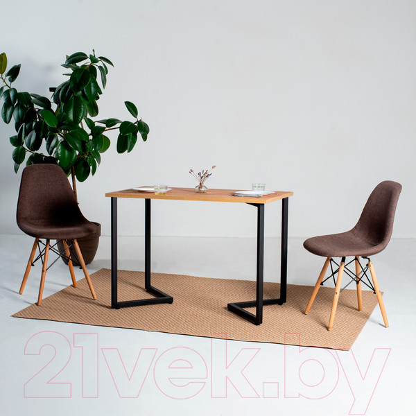 Изображение товара Обеденный стол Millwood Лофт Лондон Л 120x70x75 (дуб золотой Craft/металл черный)