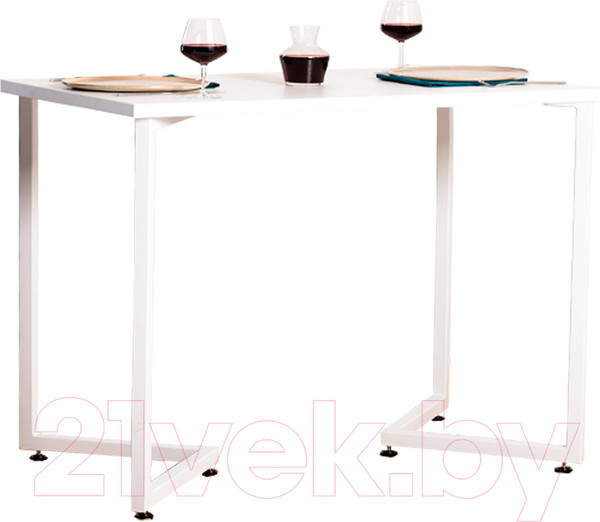 Изображение товара Обеденный стол Millwood Лофт Лондон Л 120x70x75 (белый/металл белый)