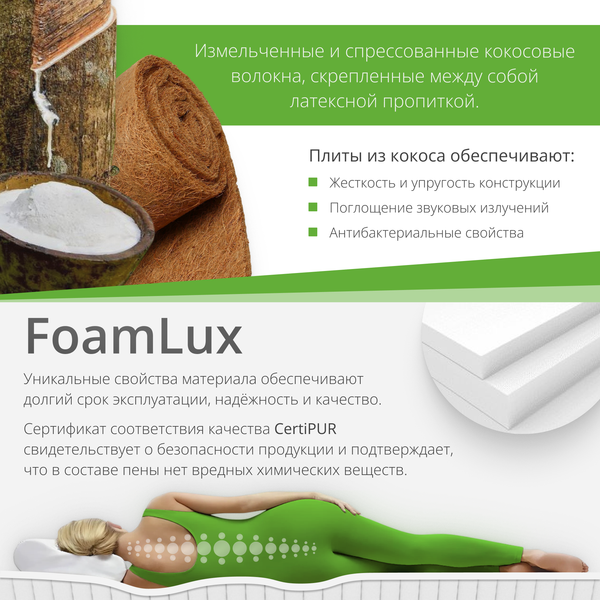 Изображение товара Матрас EOS Идеал 2 140x200 (джерси трикот)