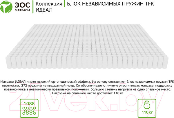 Изображение товара Детский матрас EOS Идеал 2 80x160 (джерси трикот)