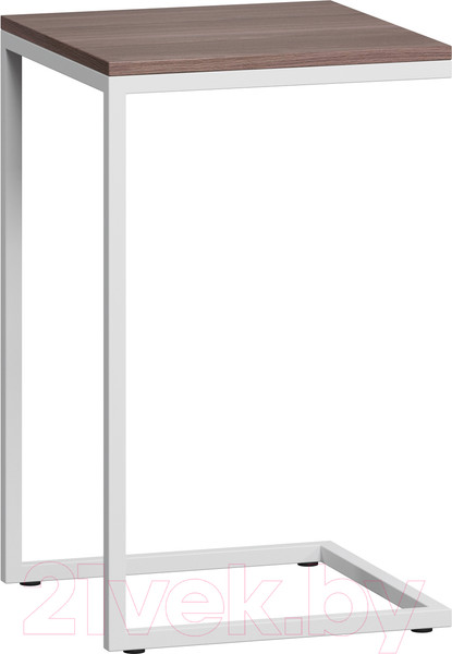 Изображение товара Приставной столик Loftyhome Мальборк / 1627793 (шимо темный с белым основанием)