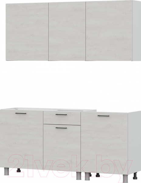 Изображение товара Кухонный гарнитур SV-мебель Лаванда 1.7 без столешницы (сосна санторини светлый)