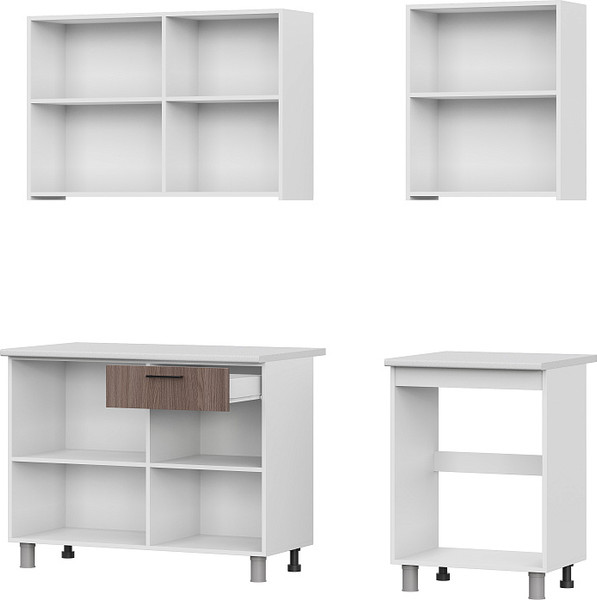 Изображение товара Кухонный гарнитур SV-мебель Розалия 1.7 (белый/ясень шимо темный/ясень шимо светлый/антарес)