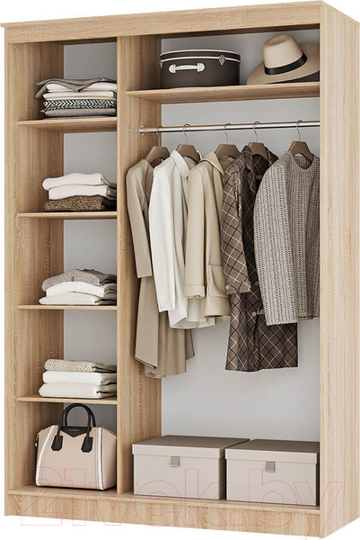 Изображение товара Шкаф-купе BTS Сакура 1.5м (дуб сонома/белый)