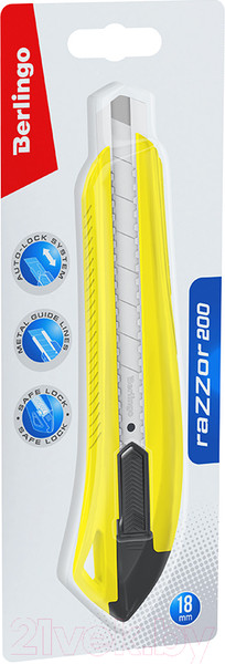 Изображение товара Нож канцелярский Berlingo Razzor 200 / BM4130_b
